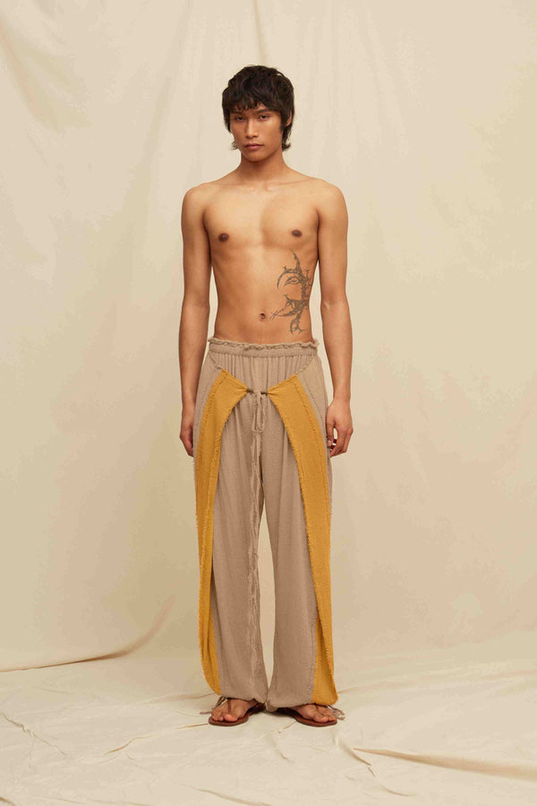 caravana CHINDA PANTS - SEPIA / MUSTARD