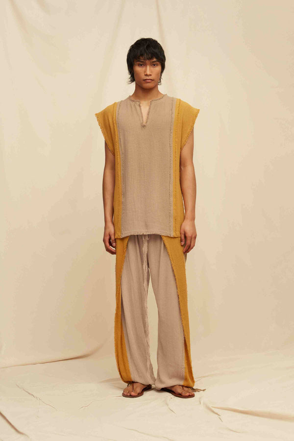 caravana CHINDIKUN SHIRT - SEPIA / MUSTARD