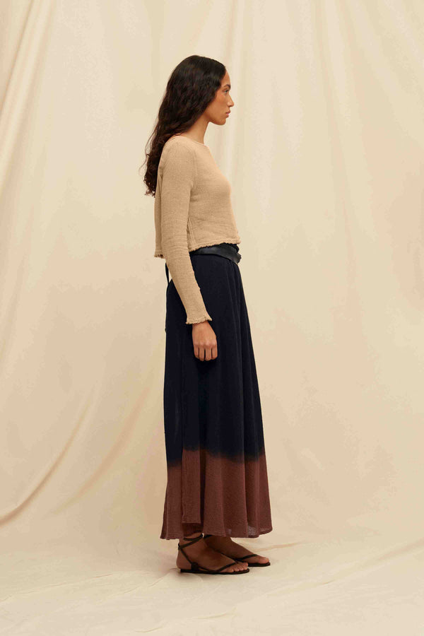 Caravana CHOLUL TIE DYE SKIRT - BLACK TIE DYE