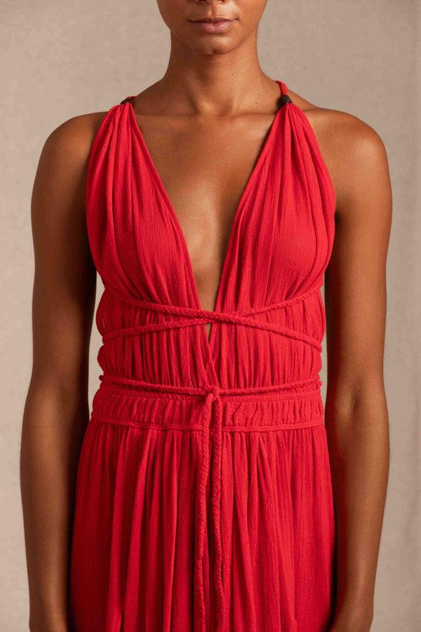 Caravana HERA GAUZE DRESS - SCARLET