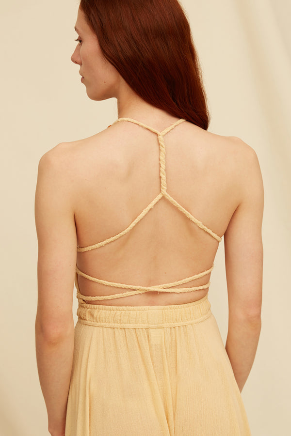 caravana HERA GAUZE DRESS - STRAW