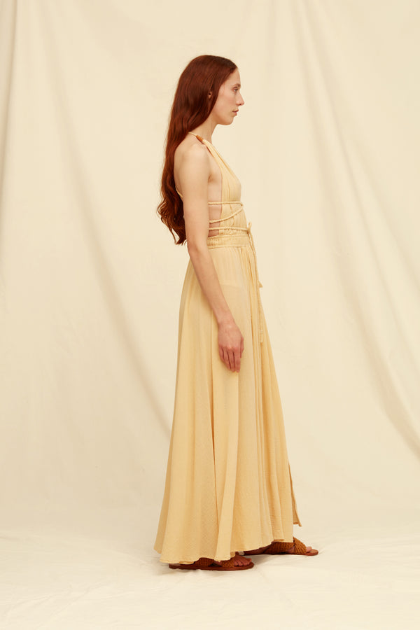 caravana HERA GAUZE DRESS - STRAW