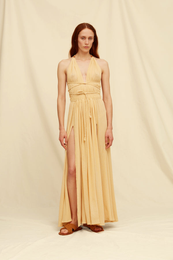 caravana HERA GAUZE DRESS - STRAW