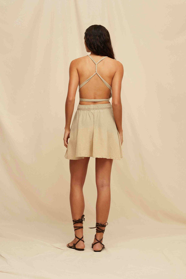 Caravana HERA SHORT TIE DYE DRESS - SEPIA TIE DYE