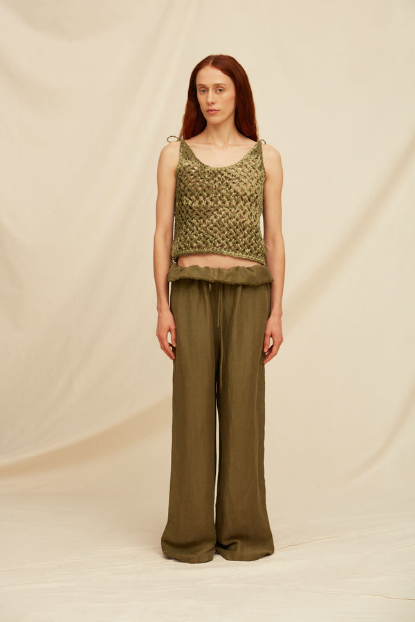 caravana JOLCHE TOP - OLIVE / SAGE GREEN