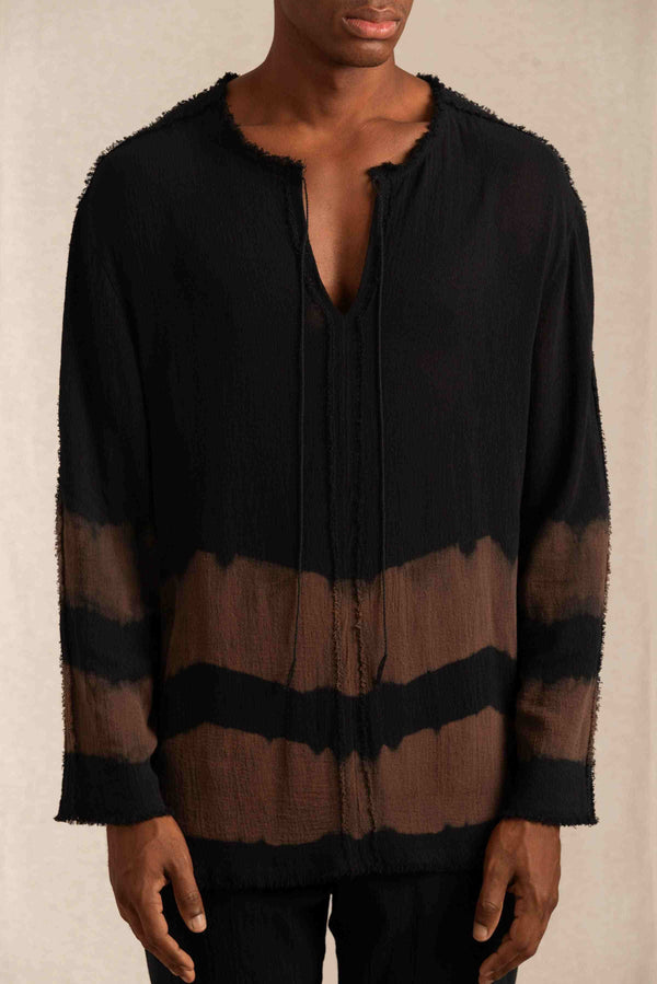 Caravana KAXIL SHIRT - BLACK TIE DYE
