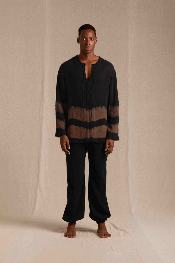 caravana KAXIL SHIRT - BLACK TIE DYE