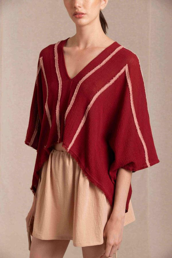 Caravana KISI TOP - CHERRY / DESERT ROSE