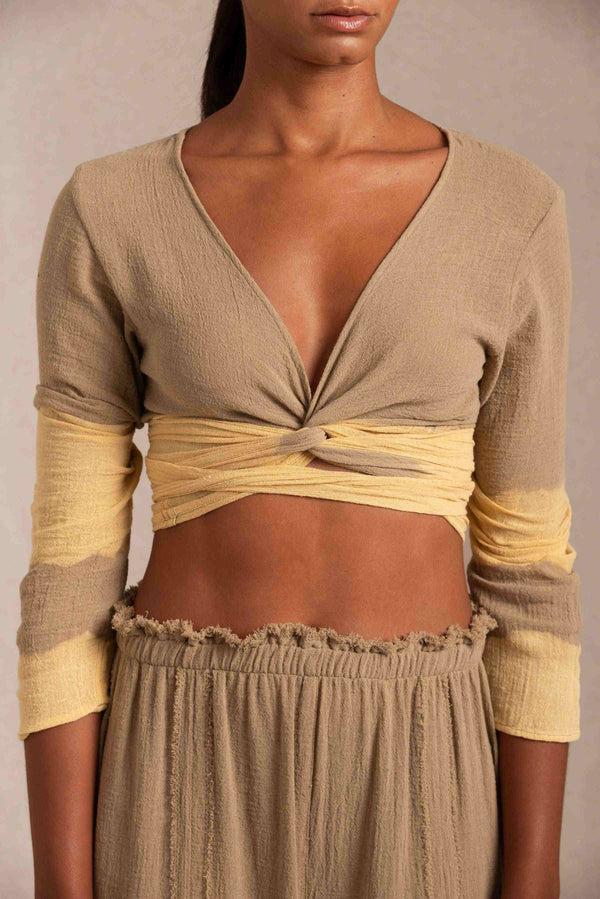 Caravana LAHUN TOP - SEPIA TINT TIE DYE