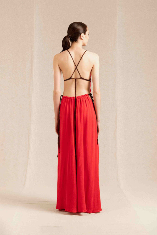 Caravana POMOLCHE DRESS - SCARLET