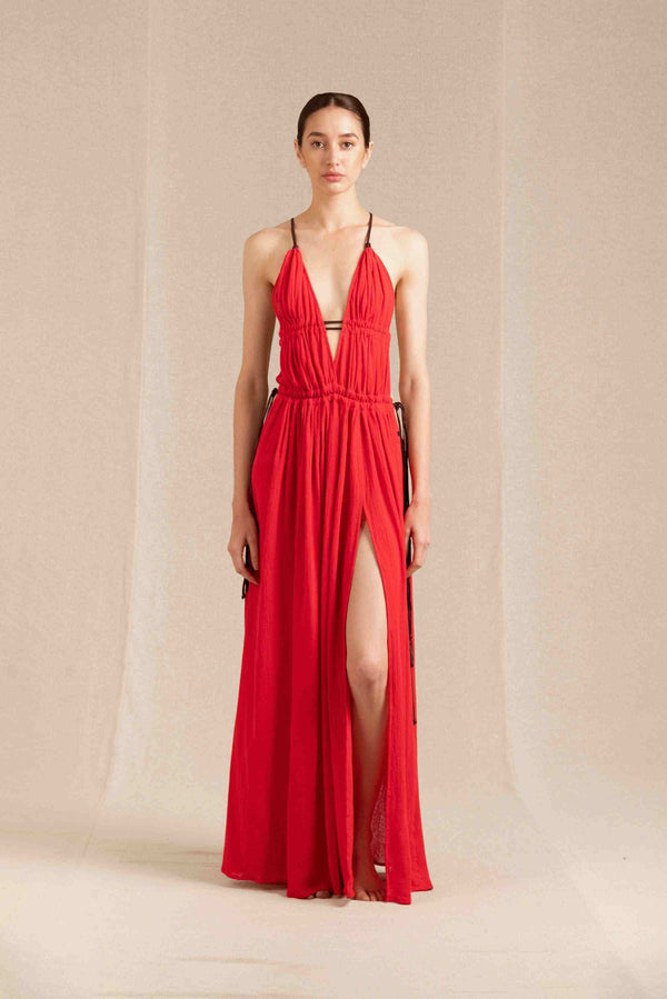 caravana POMOLCHE DRESS - SCARLET