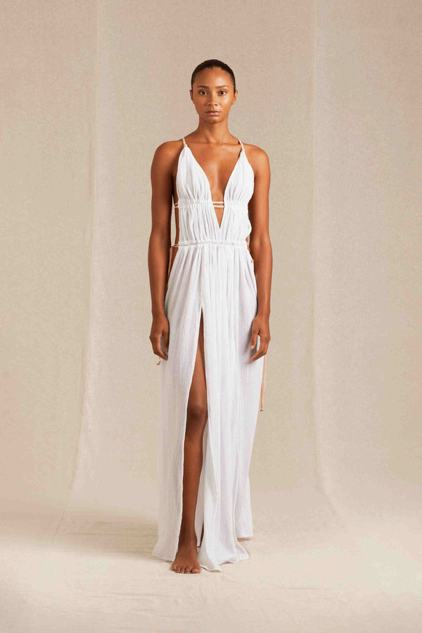 caravana POMOLCHE DRESS - WHITE