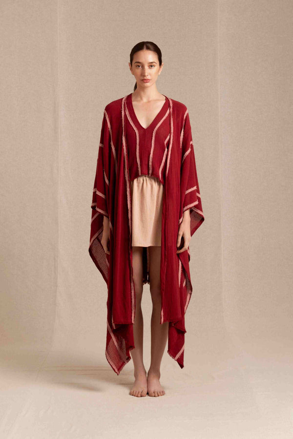 Caravana SUKSU KAFTAN - CHERRY / DESERT ROSE