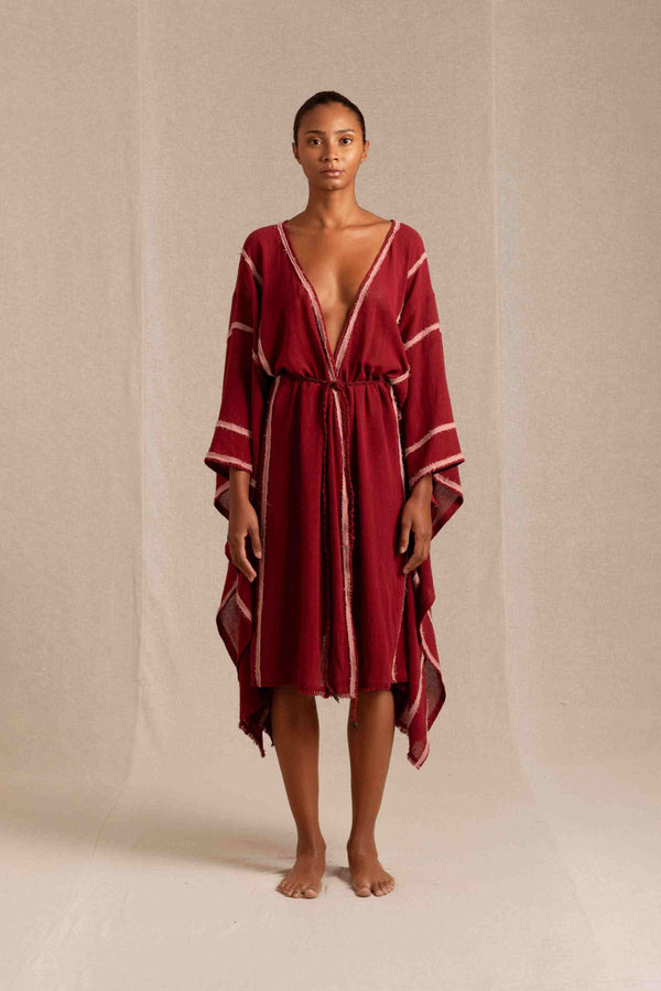 caravana SUKSU KAFTAN - CHERRY / DESERT ROSE