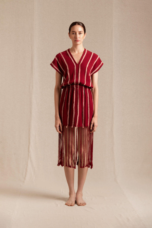 caravana TIKUI DRESS - CHERRY / DESERT ROSE