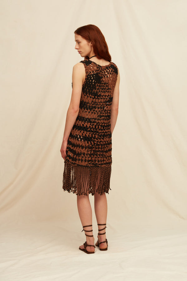 Caravana TUJUA DRESS - MADERA / BLACK