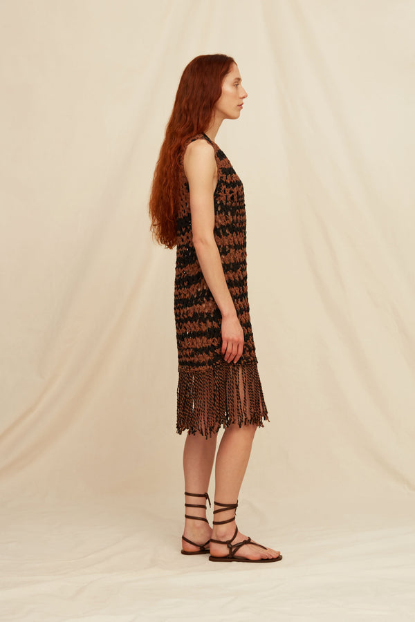 Caravana TUJUA DRESS - MADERA / BLACK