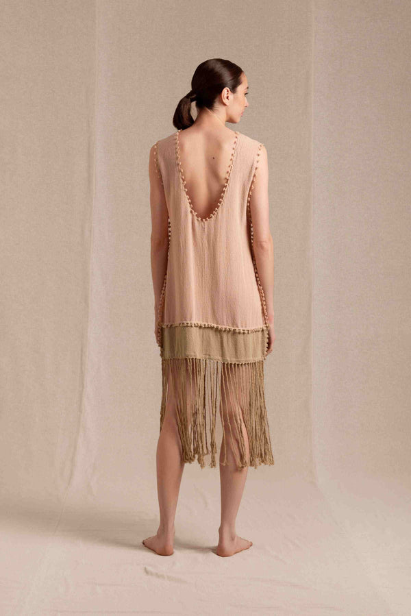 Caravana WARI DRESS - ANTIQUE ROSE / SEPIA TINT