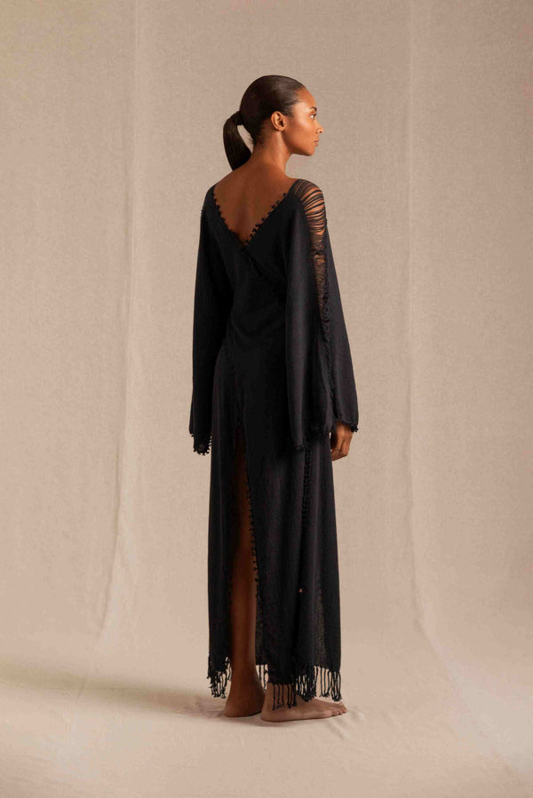 Caravana XAMAN EK SLEEVES DRESS - BLACK