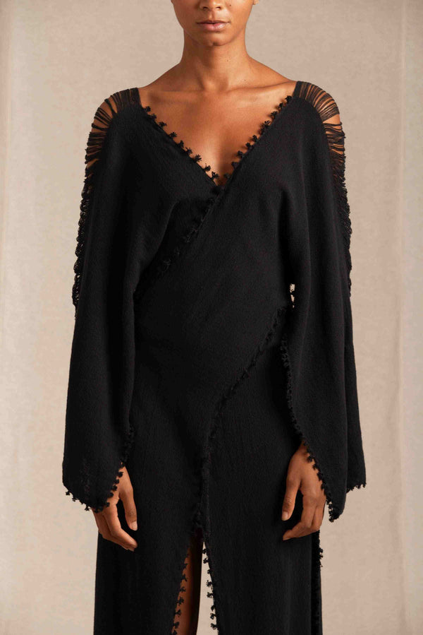 Caravana XAMAN EK SLEEVES DRESS - BLACK