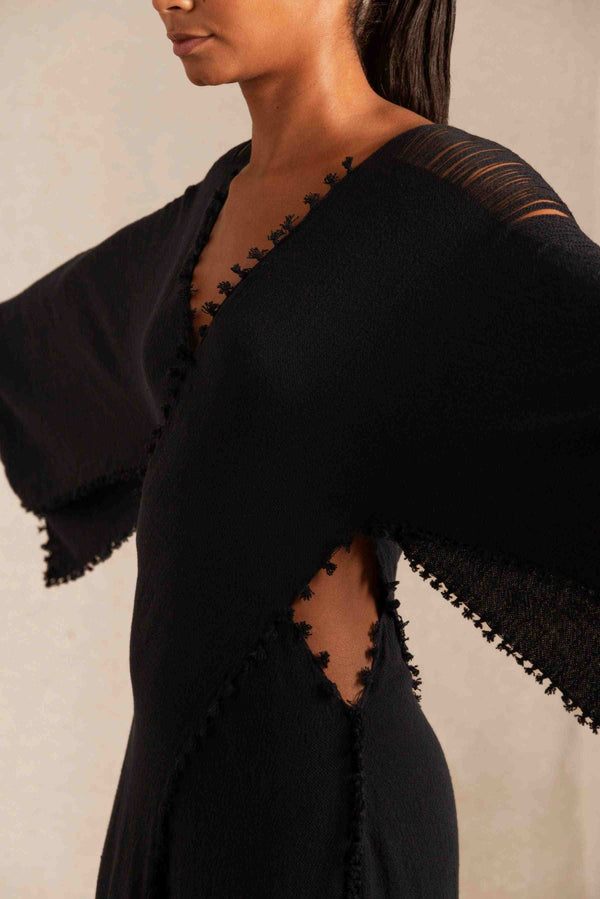 Caravana XAMAN EK SLEEVES DRESS - BLACK