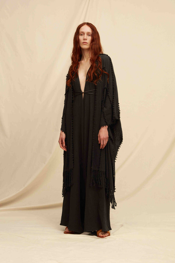 caravana YALCHEN KNOTS CAPE - BLACK