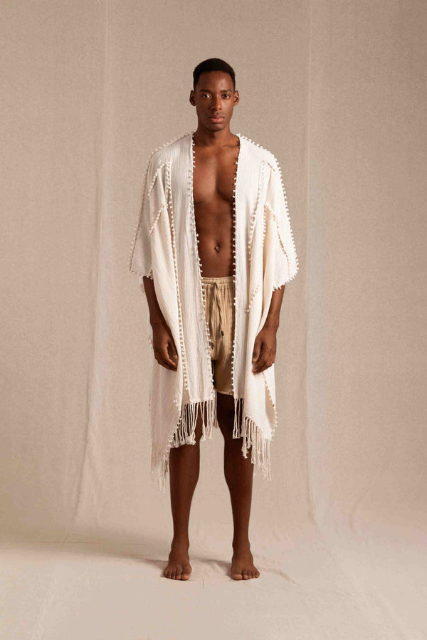 caravana YALCHEN KNOTS CAPE - NATURAL