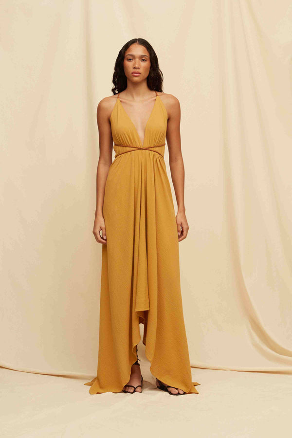 caravana YATZIL DRESS - MUSTARD