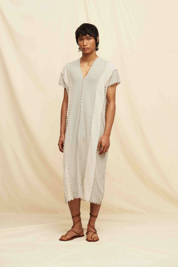 Caravana CHAAC LINES DRESS / TUNIC - QUIET GREY / NATURAL