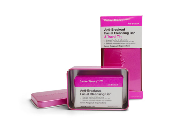 Carbon Theory Anti-Breakout Charcoal Cleansing Bar & Travel Tin