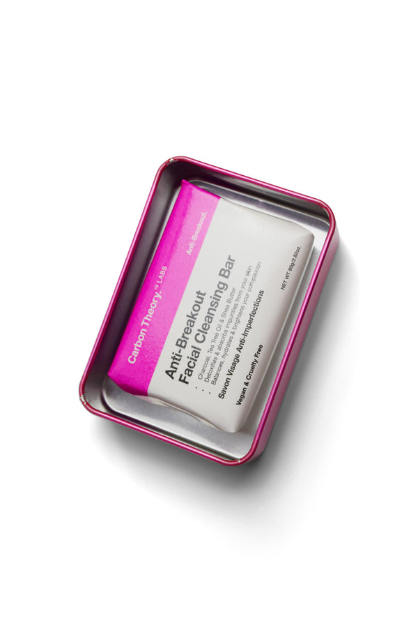 Carbon Theory Anti-Breakout Charcoal Cleansing Bar & Travel Tin