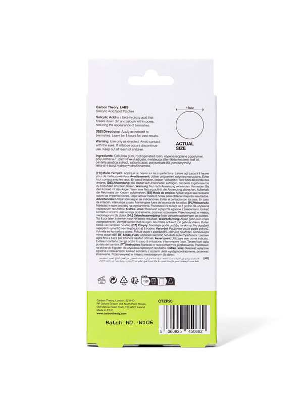 Carbon Theory Zap Patch - Salicylic Acid Spot Patches