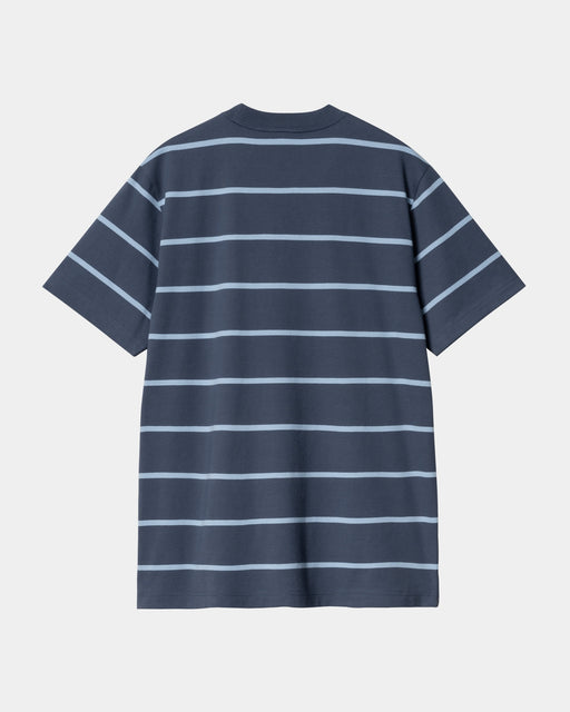 Carhartt Work In Progress Carhartt WIP Aiken Stripe Pocket T-Shirt | Dusky Blue