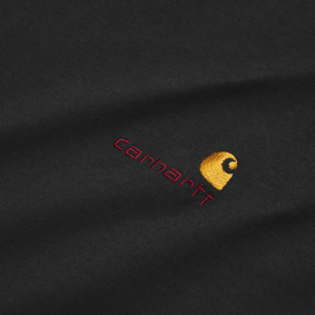 Carhartt Work In Progress Carhartt WIP American Script Long Sleeve T-Shirt | Black
