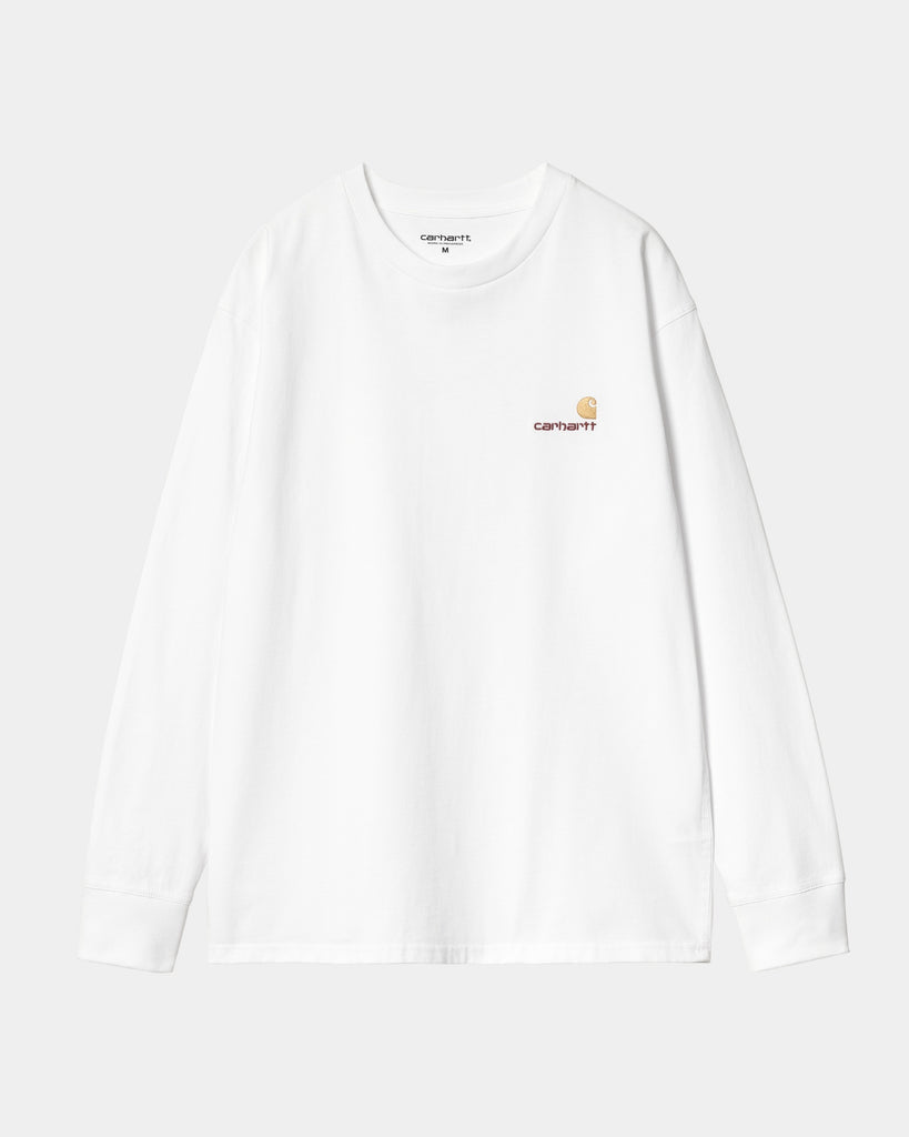carhartt work in progress Carhartt WIP American Script Long Sleeve T-Shirt | White