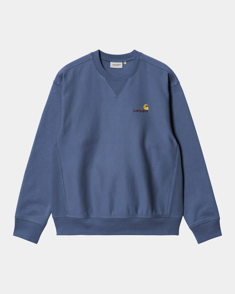 carhartt work in progress Carhartt WIP American Script Sweatshirt | Blue Iris