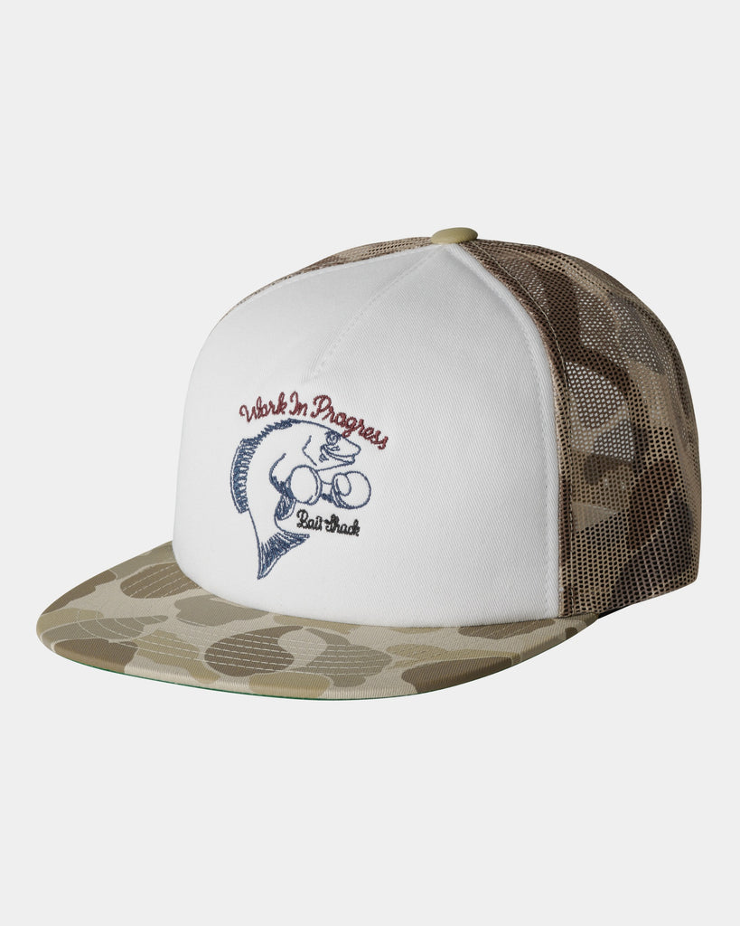 carhartt work in progress Carhartt WIP Bait Shack Trucker Cap | Desert / White Duck Camo