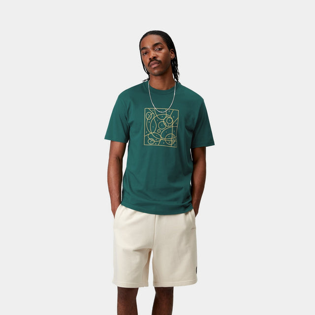 Carhartt Work In Progress Carhartt WIP By The Numbers T-Shirt | Rainforest / Air Yellow