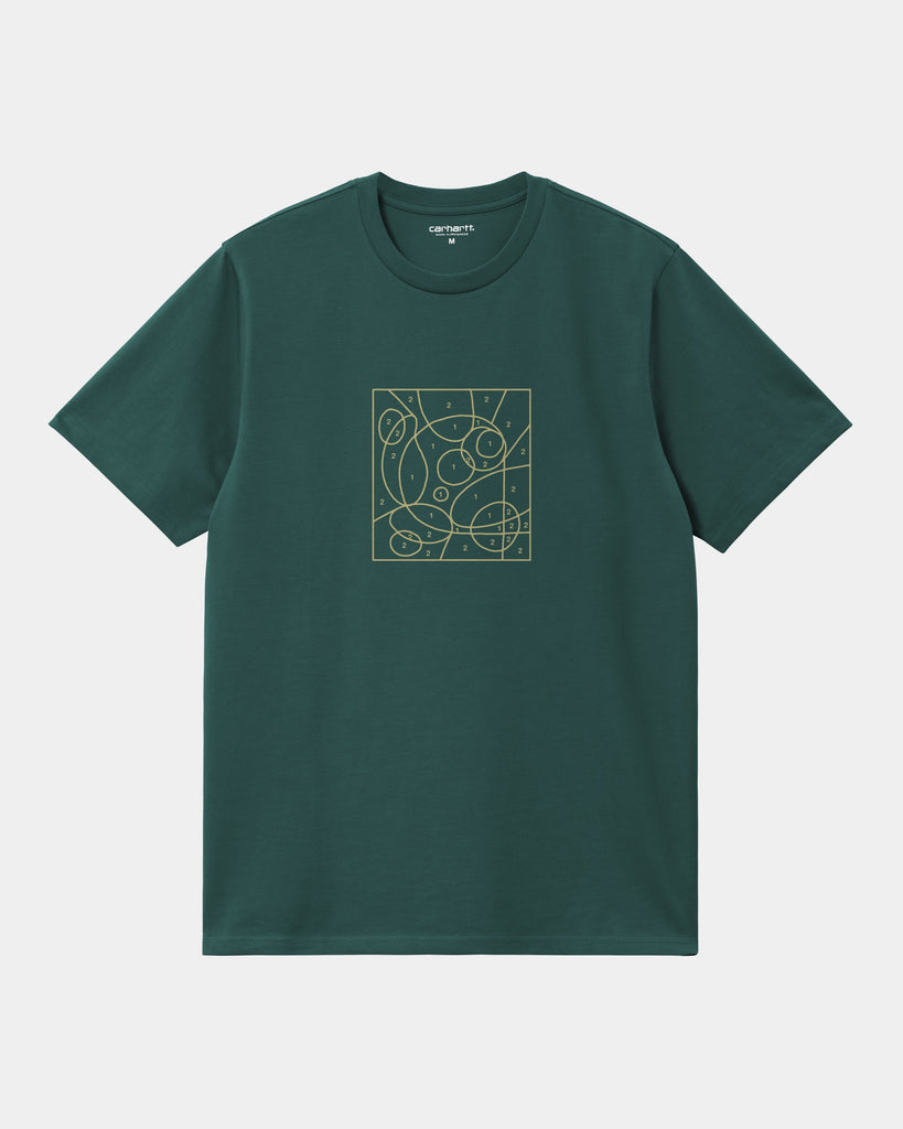 carhartt work in progress Carhartt WIP By The Numbers T-Shirt | Rainforest / Air Yellow