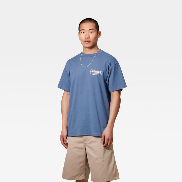 Carhartt Work In Progress Carhartt WIP Catalogue T-Shirt | Blue Iris / Air Pink