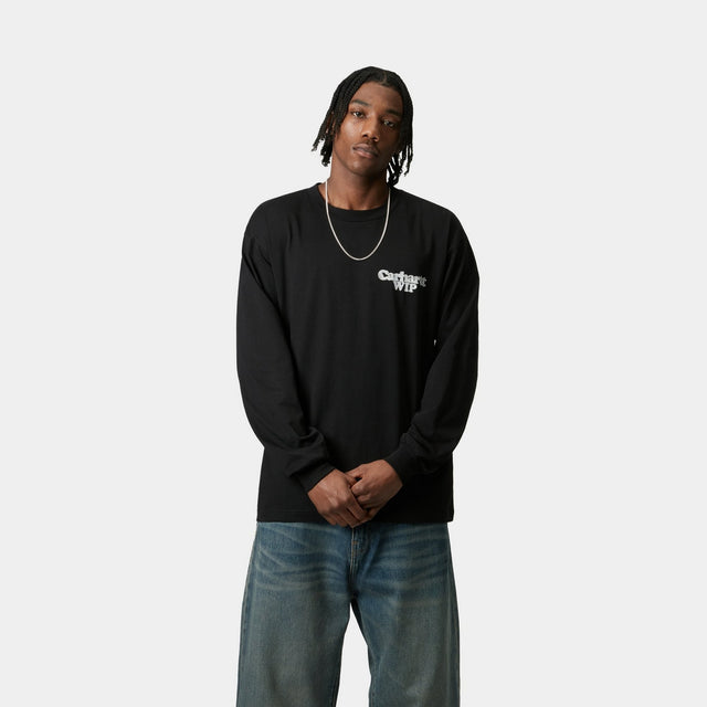Carhartt Work In Progress Carhartt WIP Chain Link Long Sleeve T-Shirt | Black / Silver