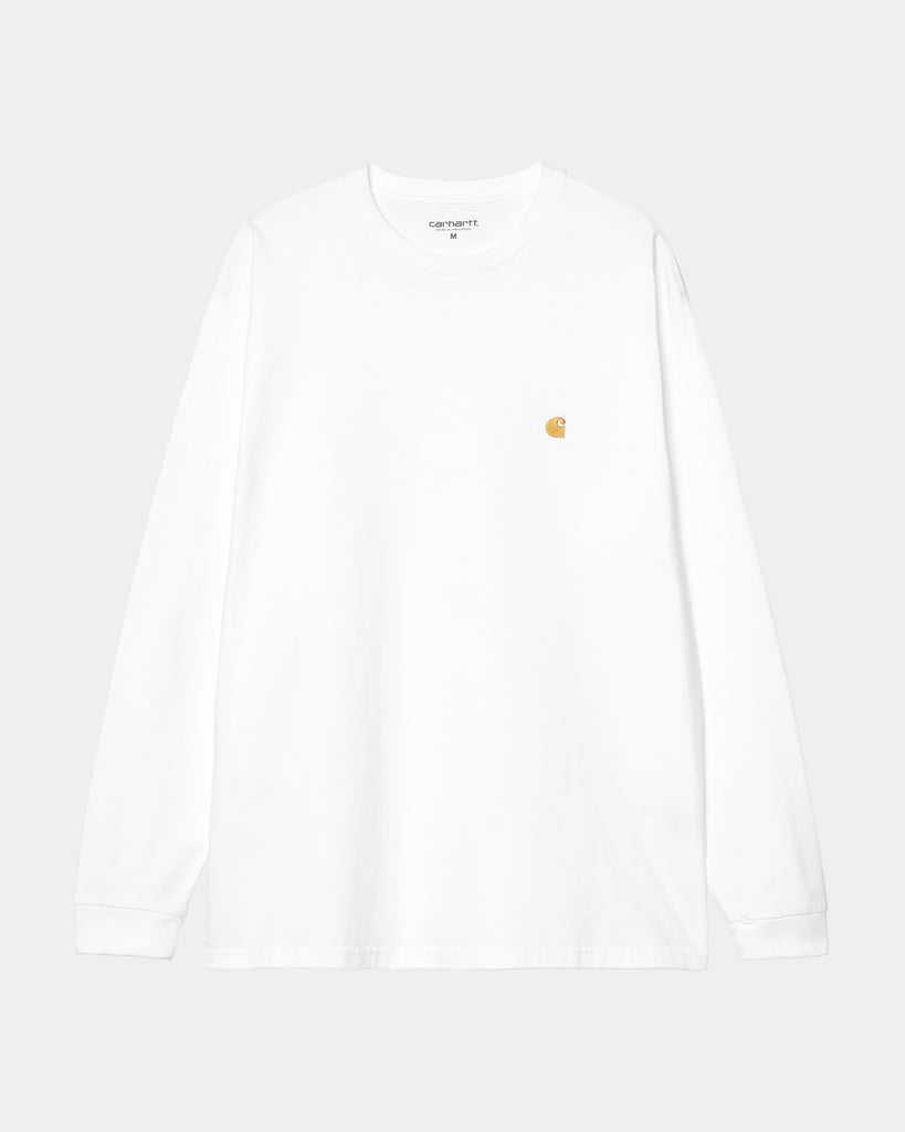 carhartt work in progress Carhartt WIP Chase Long Sleeve T-Shirt | White