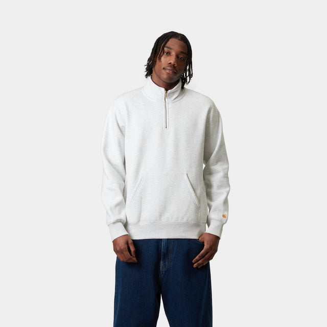 Carhartt Work In Progress Carhartt WIP Chase Neck Zip Sweatshirt | Ash Heather