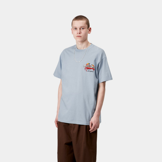 Carhartt Work In Progress Carhartt WIP Crab Paint T-Shirt | Frosted Blue