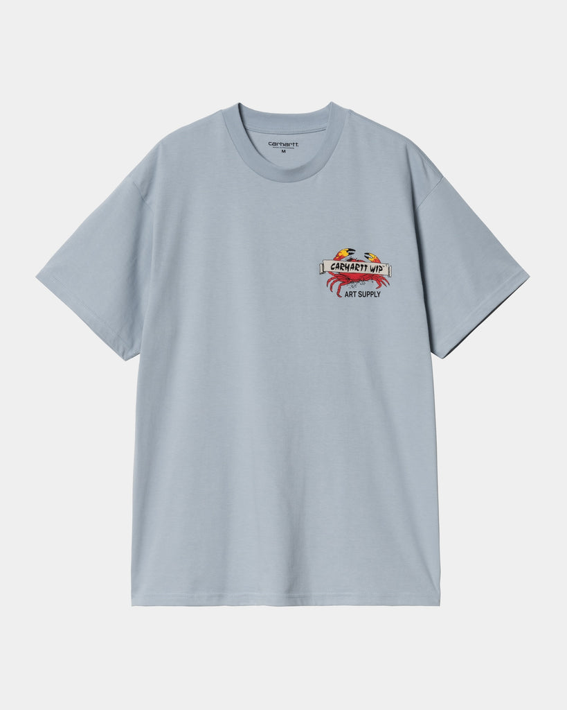 carhartt work in progress Carhartt WIP Crab Paint T-Shirt | Frosted Blue