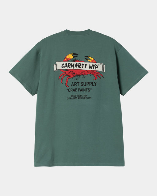 Carhartt Work In Progress Carhartt WIP Crab Paint T-Shirt | Silver Pine