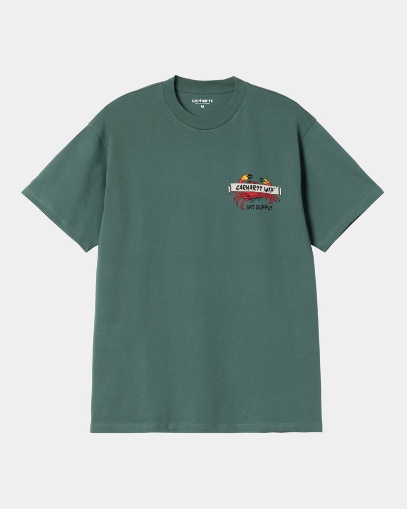 carhartt work in progress Carhartt WIP Crab Paint T-Shirt | Silver Pine