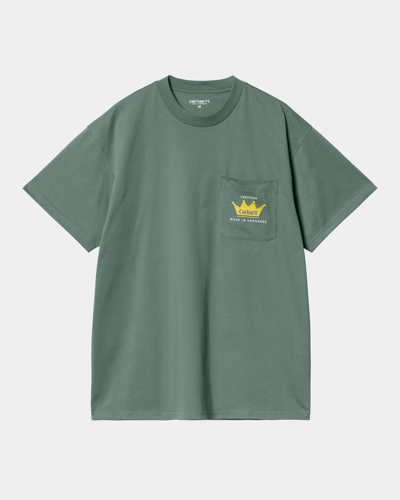 carhartt work in progress Carhartt WIP Crown Pocket T-Shirt | Silver Pine