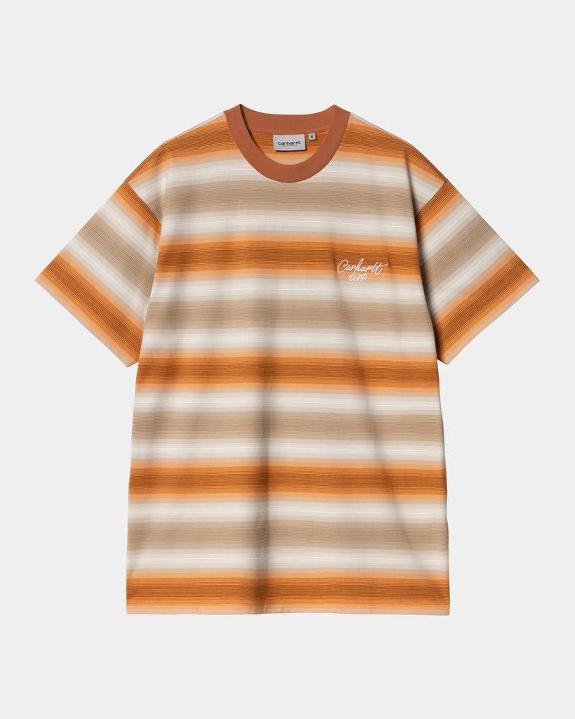 carhartt work in progress Carhartt WIP Dashner Stripe T-Shirt | Pumpkin