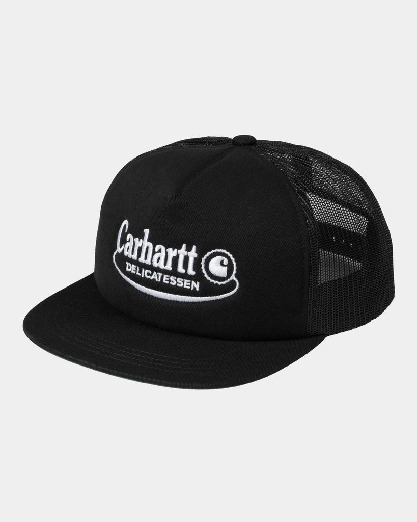 carhartt work in progress Carhartt WIP Delicatessan Trucker Cap | Black / Black